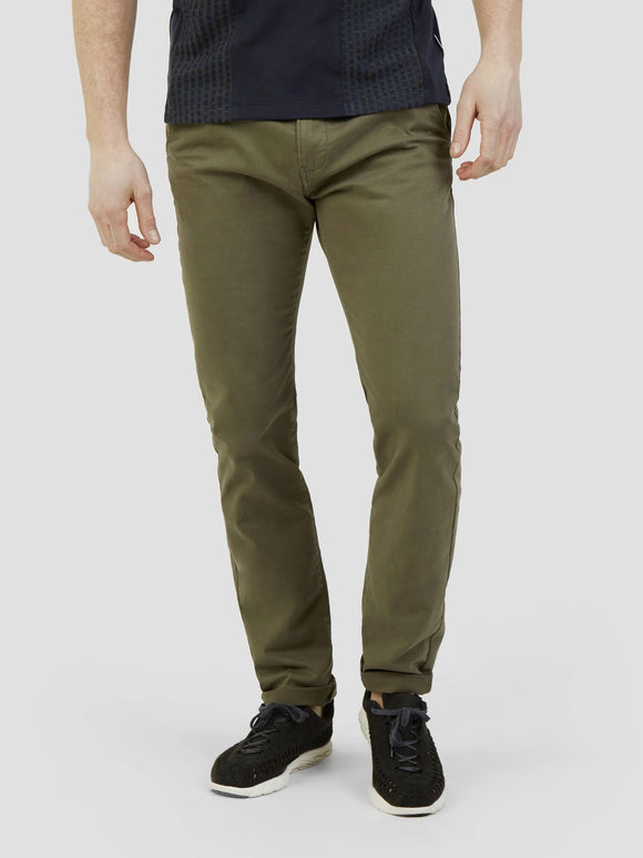 Mish Mash BROMLEY Mens Khaki Chino Trousers. FIT  Our tapered fit offers ultimate comfort with a side of smart. With its regular rise, slightly wider thigh, tapered into the knee and down to the hem, comfort is the key to this fit. But with its leaner fit down to the ankle, it gives you a neater effect, so looking smart is not a problem.