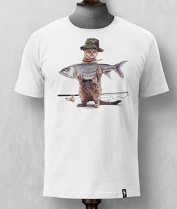  Dirty Velvet CATFISH Mens Off White Organic Cotton Tee Shirt. Wear this sustainable Dirty Velvet CATFISH Mens Off White Organic Cotton Tee Shirt with your favourite jeans or chinos. 