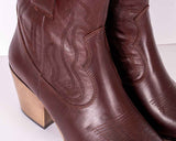 Justin Reece NOVA Ladies Brown Cowboy Boots. Introducing the Justin Reece NOVA Ladies Brown Cowboy Boots, a luxurious take on a timeless classic. Crafted from the highest quality brown leather, this pair of boots is sure to add a touch of exclusivity to any look. Perfect for making a statement this season.