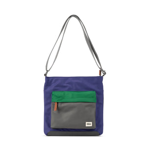 Roka London KENNINGTON Creative Waste Purple Recycled Cross Body Bag. The crossbody that effortlessly takes you from day to night. The Kennington is not like our other crossbody bags as it is square not round!