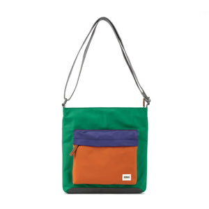 Roka London KENNINGTON Creative Waste Green Recycled Cross Body Bag. The crossbody that effortlessly takes you from day to night. The Kennington is not like our other crossbody bags as it is square not round!