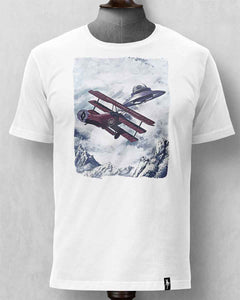 Dirty Velvet DOGFIGHT Mens Off White Organic Cotton Tee Shirt. Wear this sustainable Dirty Velvet DOGFIGHT Mens Off White Organic Cotton Tee Shirt with your favourite jeans or chinos. 