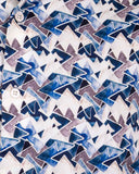 Guide London Mens Abstract Angular Print Cotton shirt. A premium cotton shirt with an abstract blue brown and cream print. Wear this Guide London Mens Abstract Angular Print Cotton Shirt with jeans and chinos alike. Step out in style in this great all round long sleeve shirt with an abstract print.